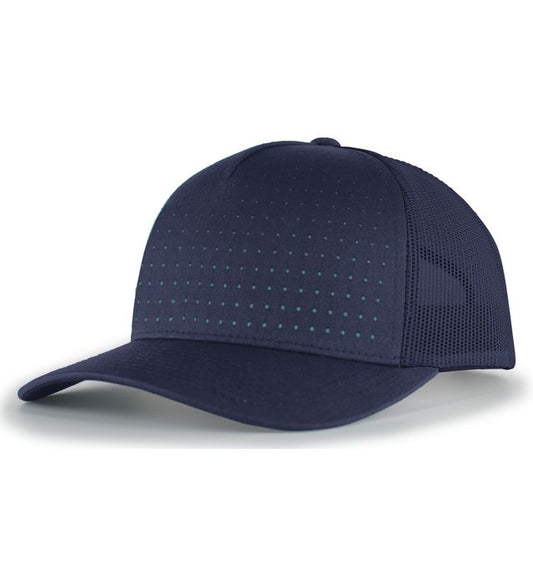 Pacific Headwear Perforated 5-Panel Trucker Snapback Cap / 105P