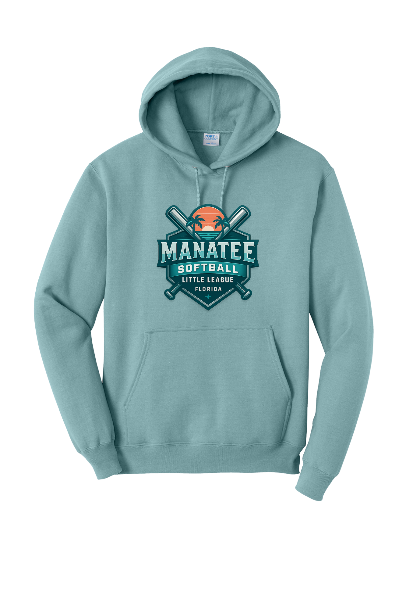 Mantee Softball Pullover Hooded Sweatshirt. PC78H/PC90YH
