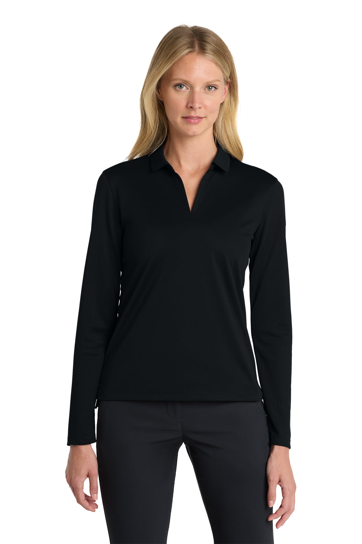NKDC2105 Nike Women's Dri-FIT Micro Pique 2.0 Long Sleeve Polo