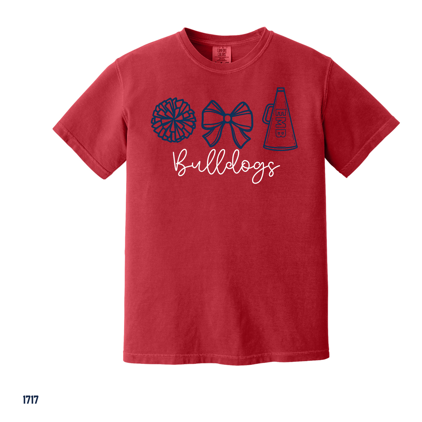 Bulldogs - CHEER Adult 1717 Comfort ColorsĀ® Heavyweight Ring Spun Tee