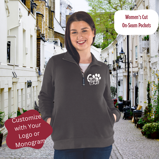 Charles River Ladies Crosswind 1/4 Zip Sweater