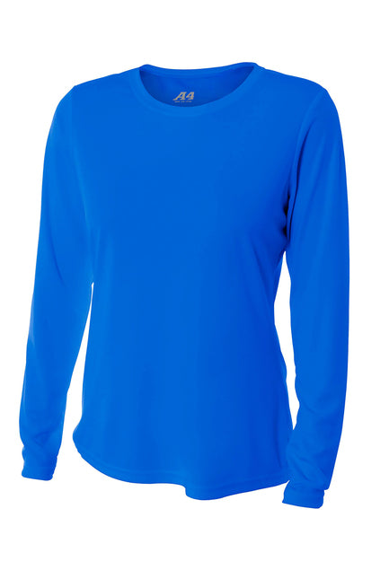 A4 WOMEN'S LONG SLEEVE PERFORMANCE CREW NW3002
