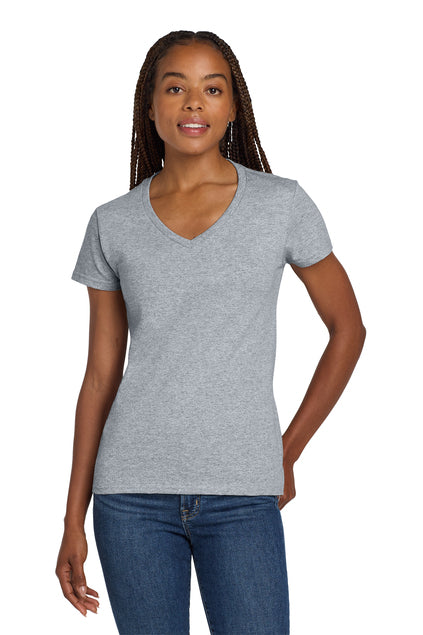 Gildan® Women's Heavy Cotton™ 100% Cotton V-Neck T-Shirt 5V00L