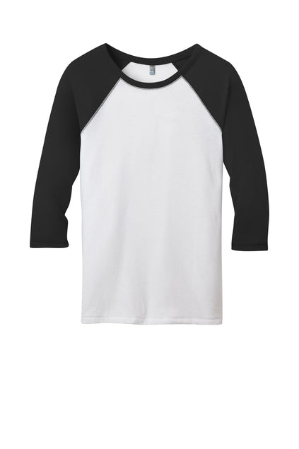 District Juniors 50/50 3/4 Sleeve Raglan Tee