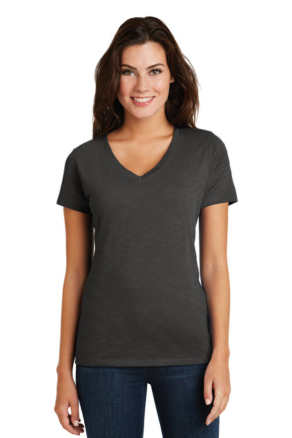 District Women's Super Slub Vneck Tee DM3501