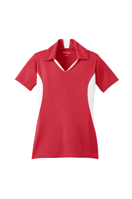 LST655 Sport-Tek® Women's Side Blocked Micropique Sport-Wick® Polo