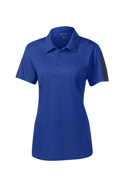 LST695 Sport-Tek® Women's PosiCharge® Active Textured Colorblock Polo