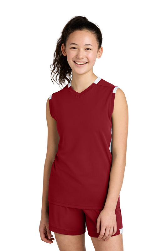 Youth Sport TEk Club Sleeveless Vneck Tee YST441
