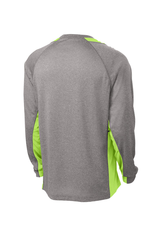 ST361LS Sport-Tek® Long Sleeve Heather Colorblock Contender™ Tee