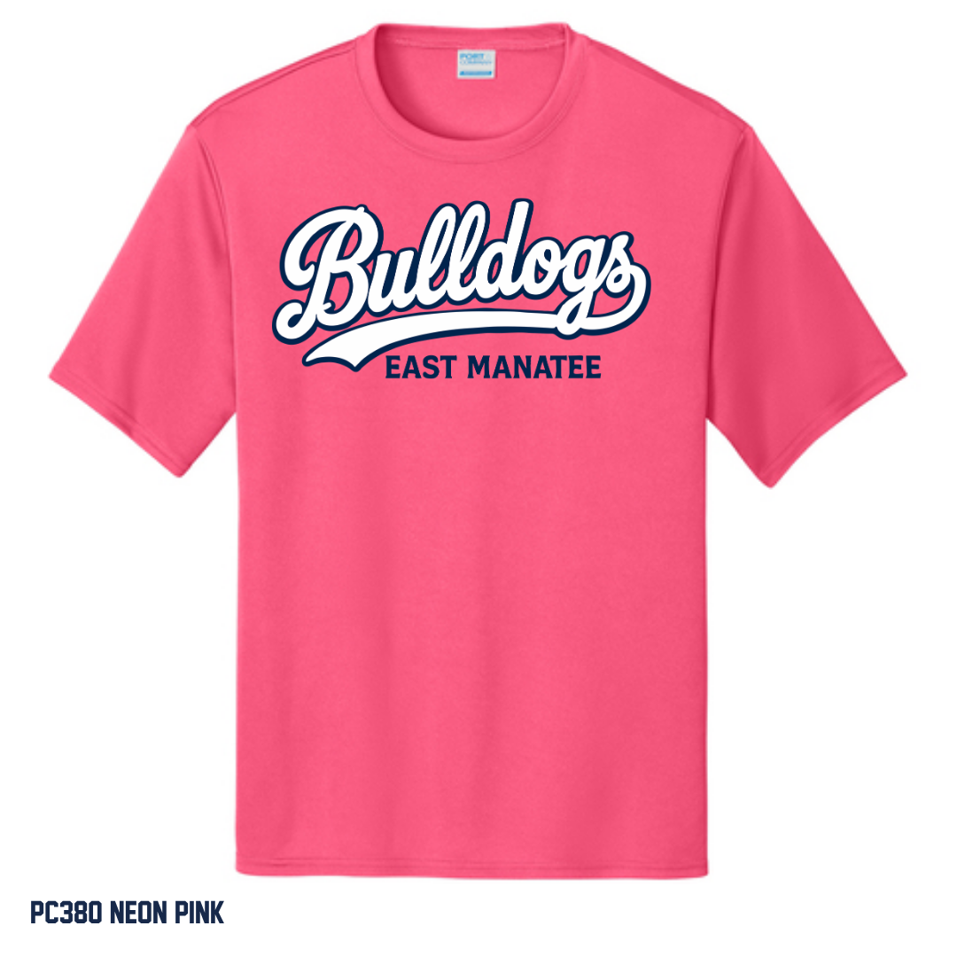 Bulldogs - PINK OUT Youth & Adult PC380Y / PC380 Port & Co® Performance Tee