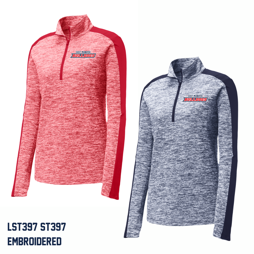 Bulldogs - Adult and Women's ST397/LST397 Sport-Tek® PosiCharge® Electric Heather Colorblock 1/4-Zip Pullover