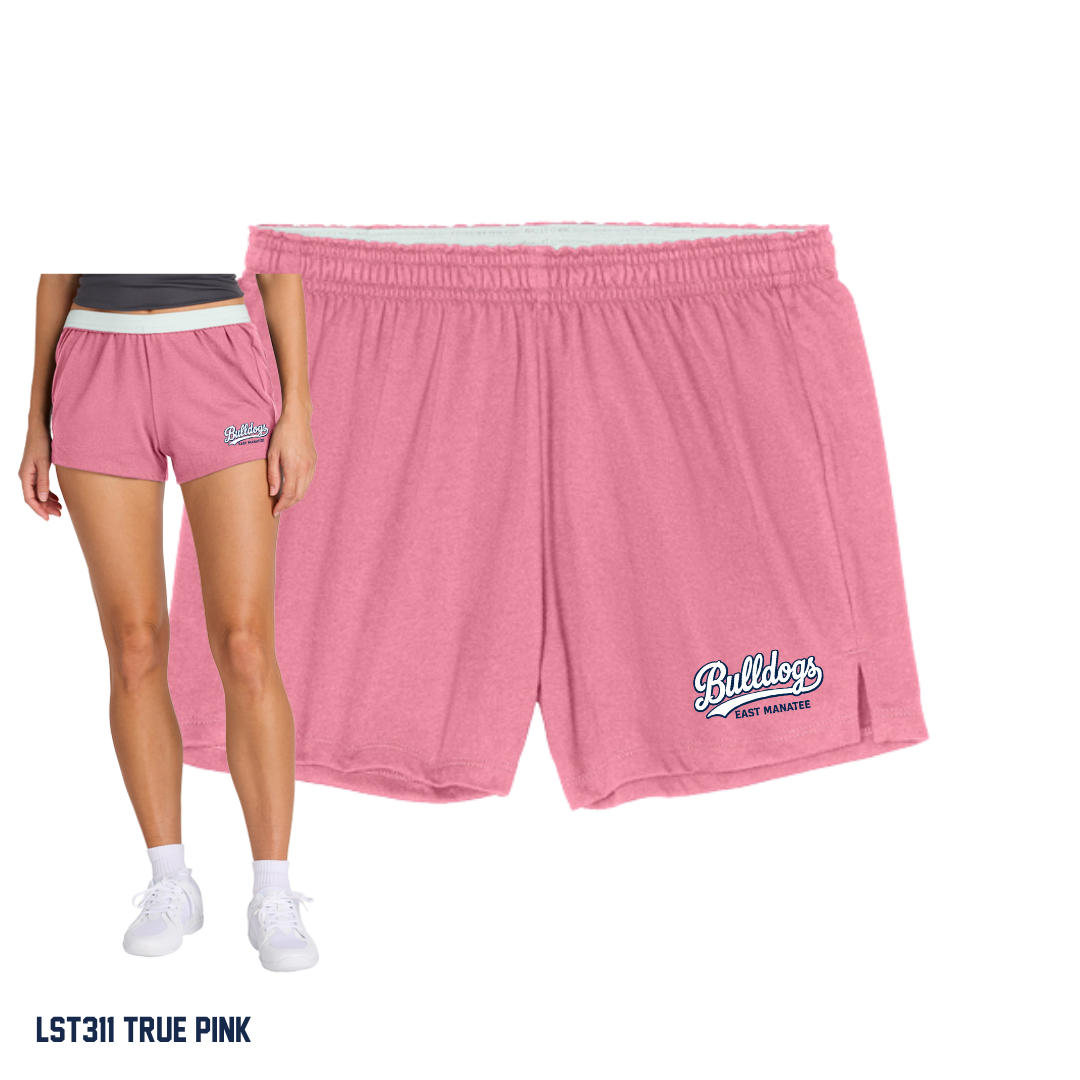 Bulldogs - PINK OUT Girls & Ladies LST311 / YGST311 Sport-Tek® Women’s Jersey Knit Squad Short