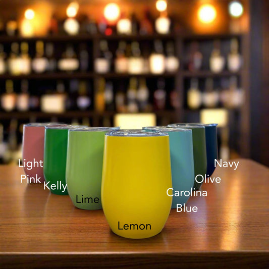 Powder Coated Wine Tumbler with lid