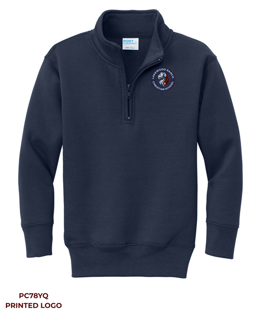Lakewood Ranch Christian School - PC78Q / PC78YQ Port & Company ® Youth and Adult Core Fleece 1/4-Zip Pullover Sweatshirt