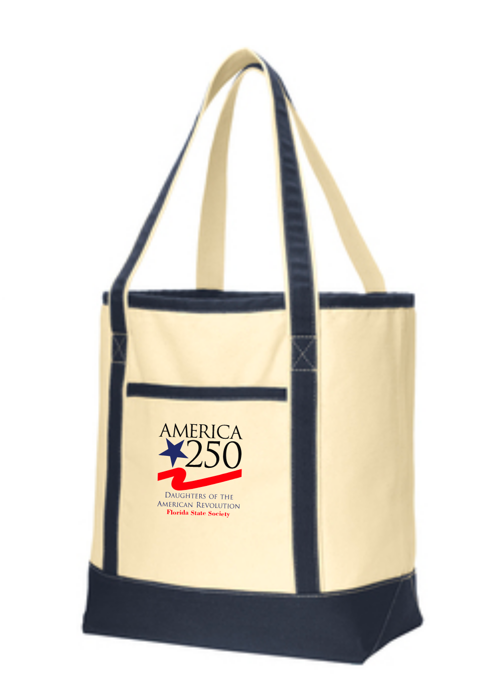 America's 250 DAR Large Cotton Canvas Boat Tote