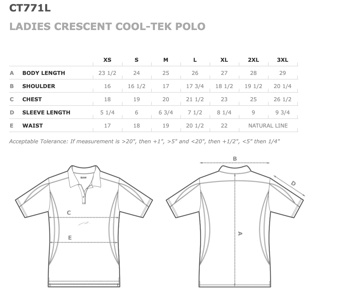 CT771L Women Crescent Cool-Tek Polo
