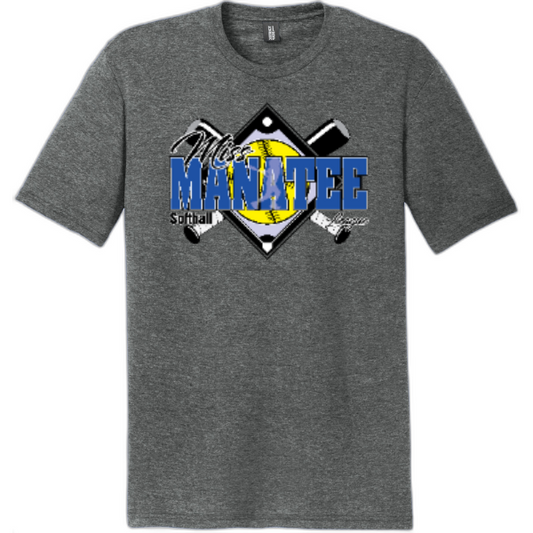Miss Manatee Softball District ® Perfect Tri®Tee. DM130/DT132Y