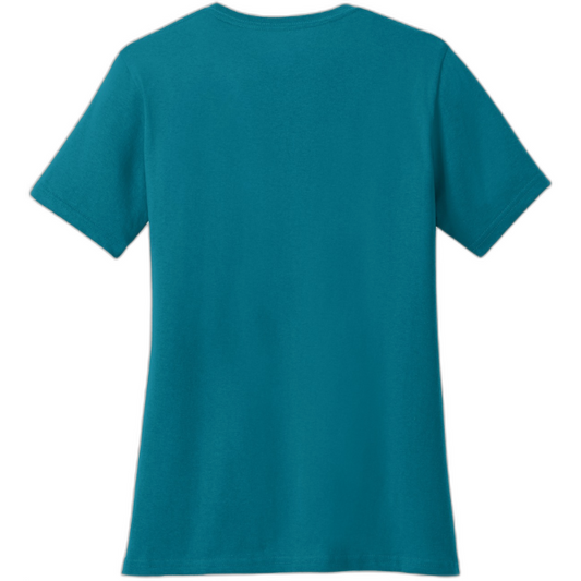 Port & Company® Ladies Core Cotton V-Neck Tee. LPC54V