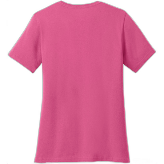 Port & Company® Ladies Core Cotton V-Neck Tee. LPC54V