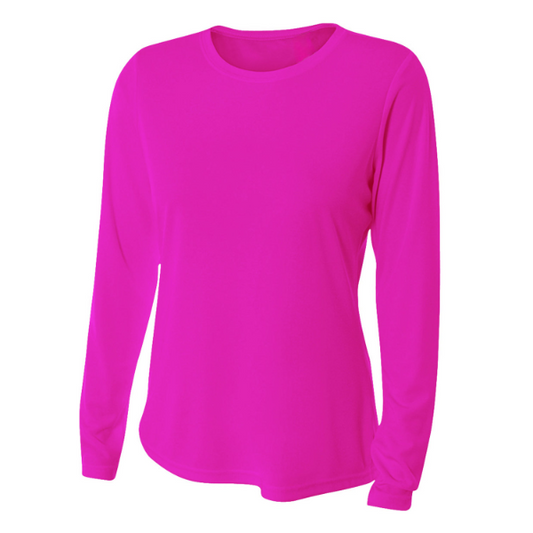 A4 WOMEN'S LONG SLEEVE PERFORMANCE CREW NW3002