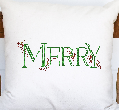 Merry Linen Pillow Cover - Banana Bug Designs