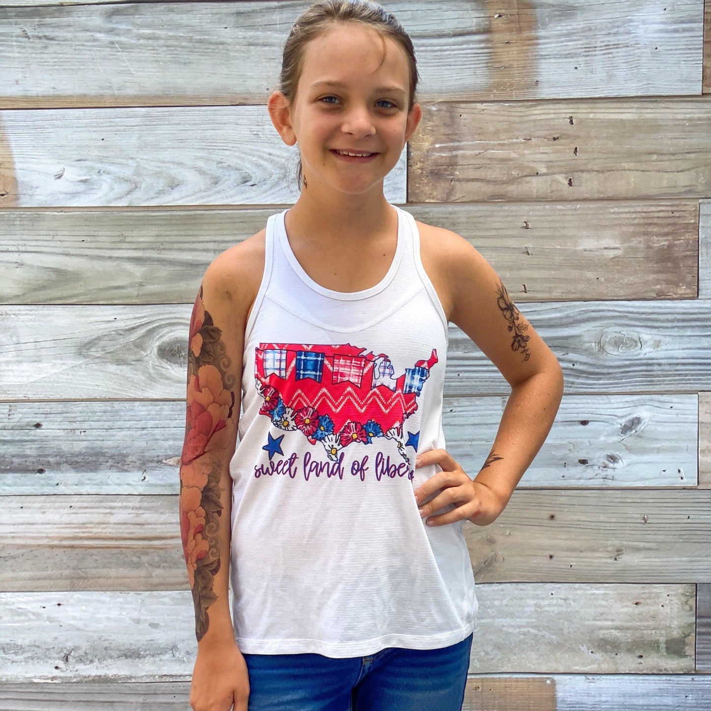 Sweet Land of Liberty Patriotic Top