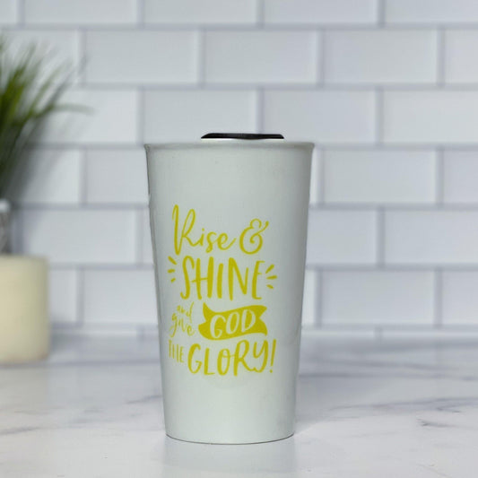 Rise and Shine Ceramic Tumbler - Banana Bug Designs