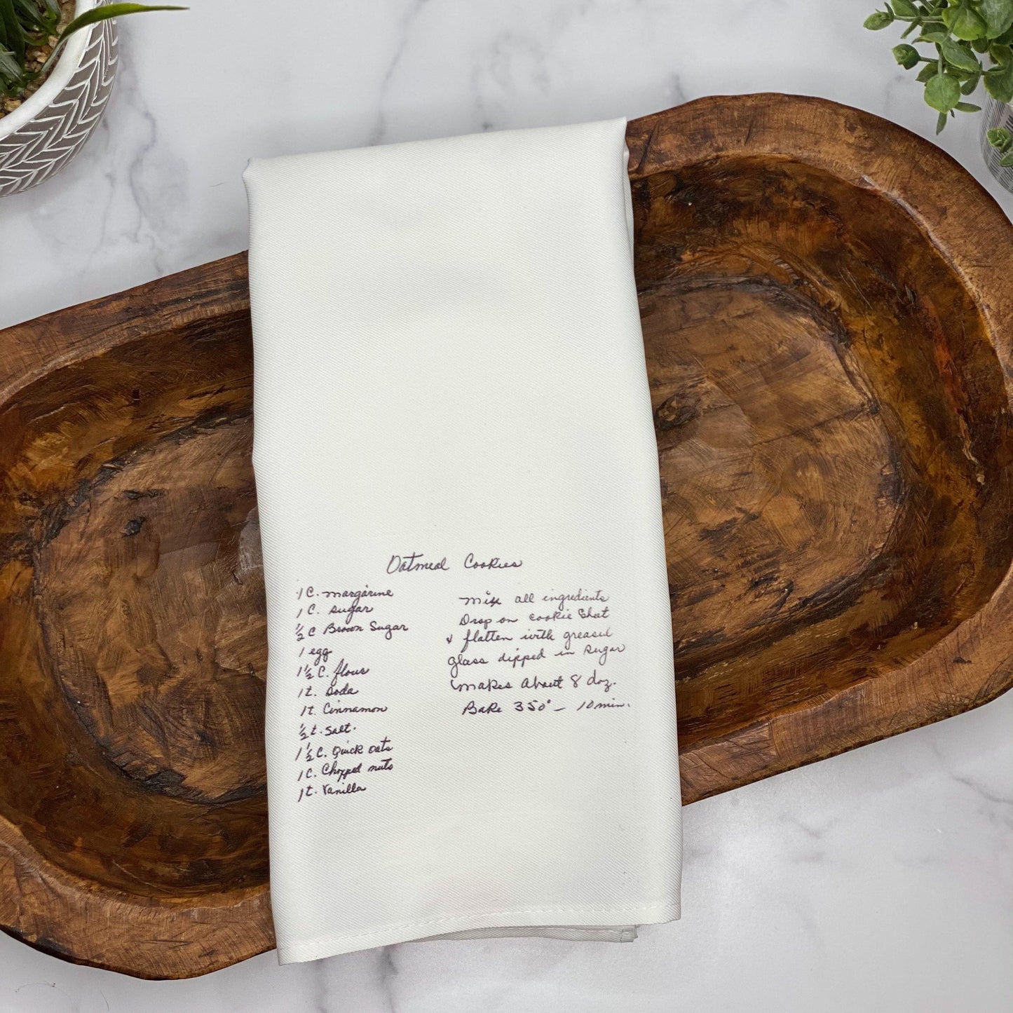 Handwritten Recipe Tea Towel - Banana Bug Designs