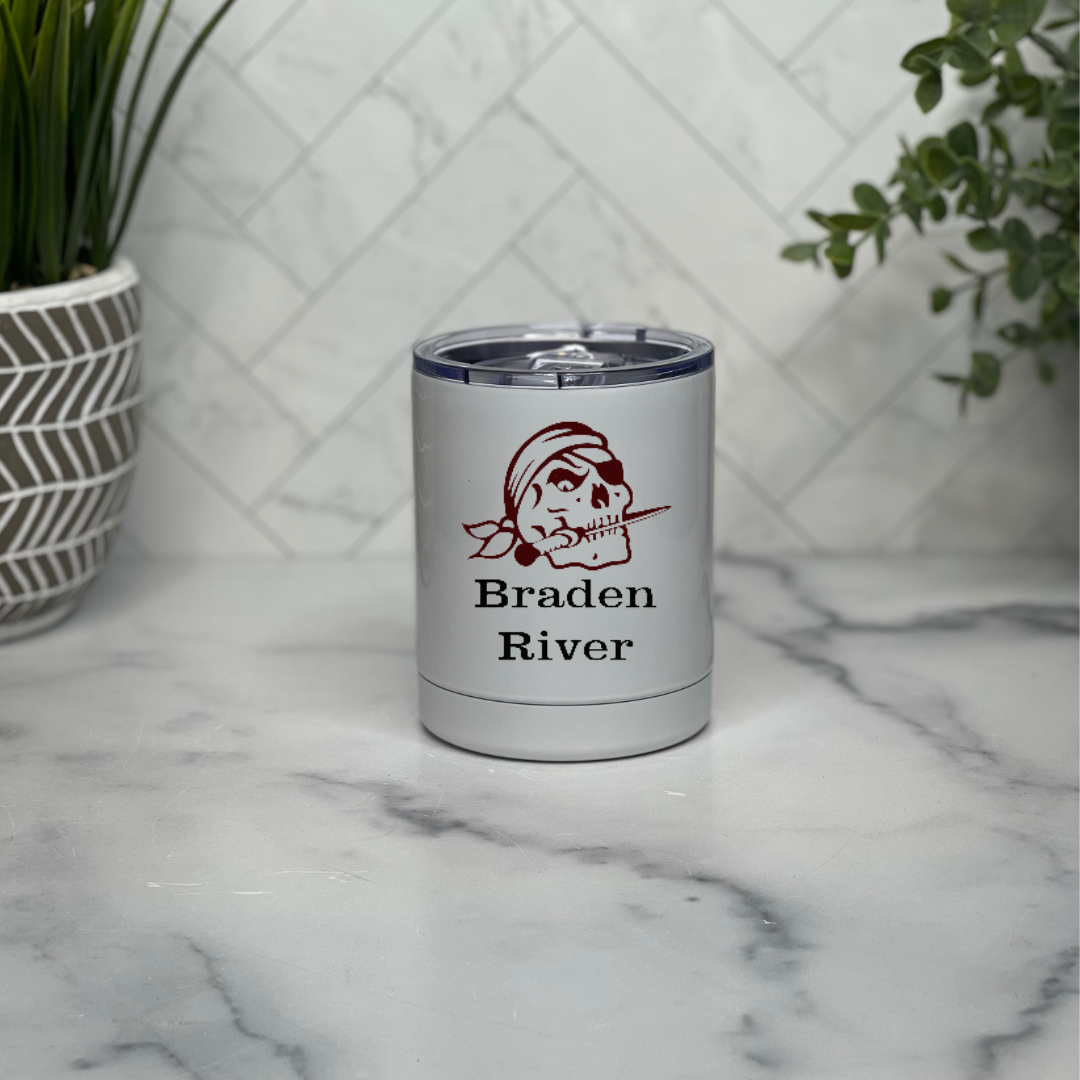 BRHS Pirates 10 Oz Low Ball Tumbler