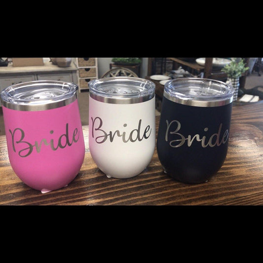 Bridal Party Wine Tumbler - Banana Bug Designs