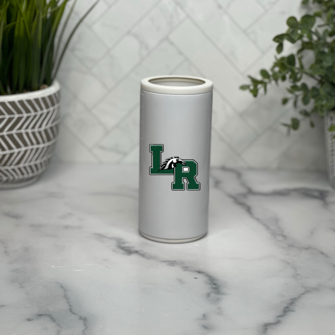 LRHS Mustangs Slim Can Cooler