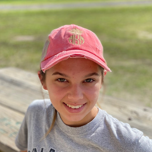 Monogrammed Pineapple Hat