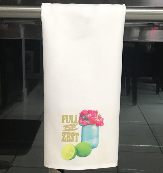 Full of Zest tea towel - Banana Bug Designs