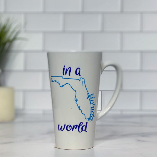 Just a Girl in a World Ceramic Tumbler - Banana Bug Designs