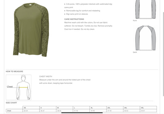 Legends Unisex LS Camo Hex Tee