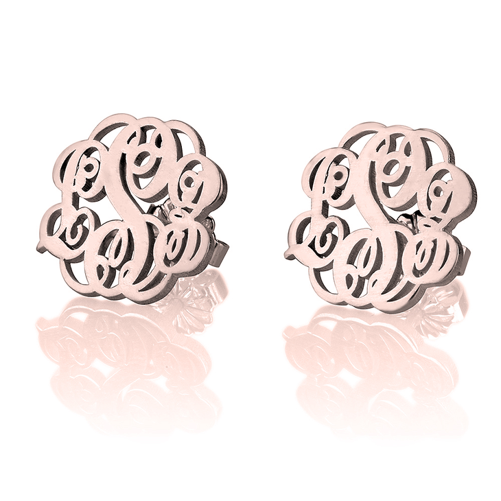 Monogrammed Stud Earrings - Banana Bug Designs