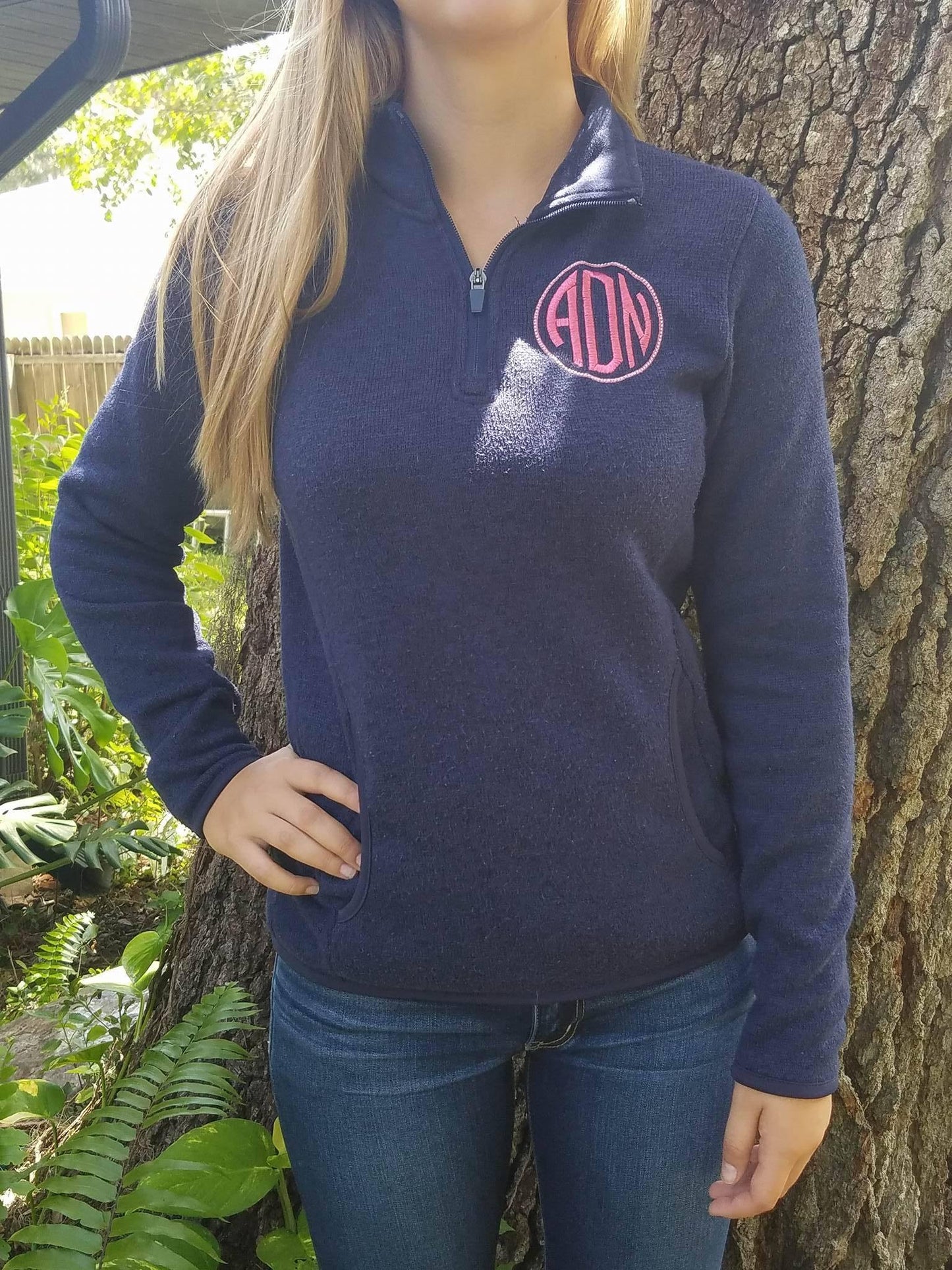 Monogrammed Charles River Heathered Fleece Pullover