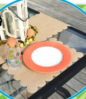 Scalloped Burlap Placemats