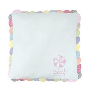 Monogrammed Seersucker Scalloped Throw Pillow