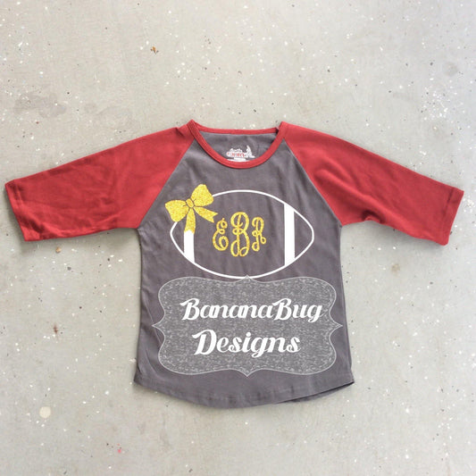 Monogrammed Game Day Raglan