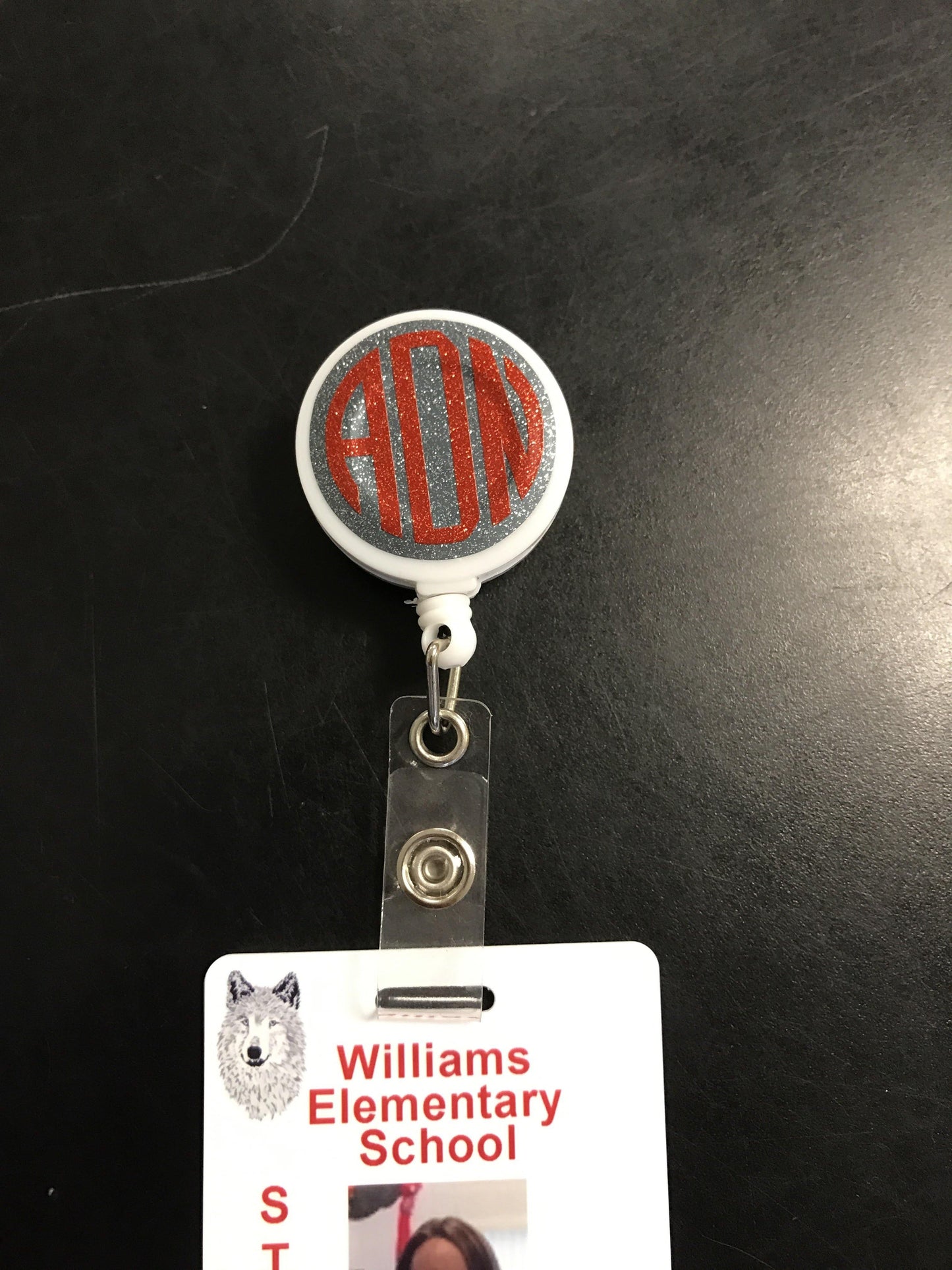 Monogrammed ID Badge REel