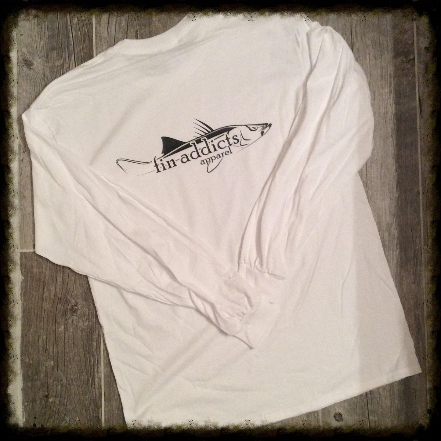 Fin Addicts Apparel long sleeve pocket tee