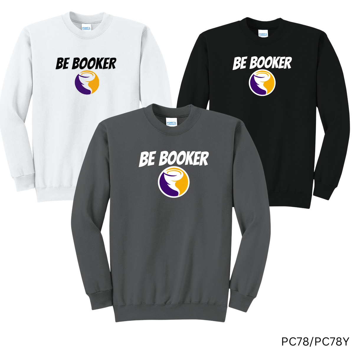 PC68H/PC68YH Be Booker Fleece Crew Sweatshirt