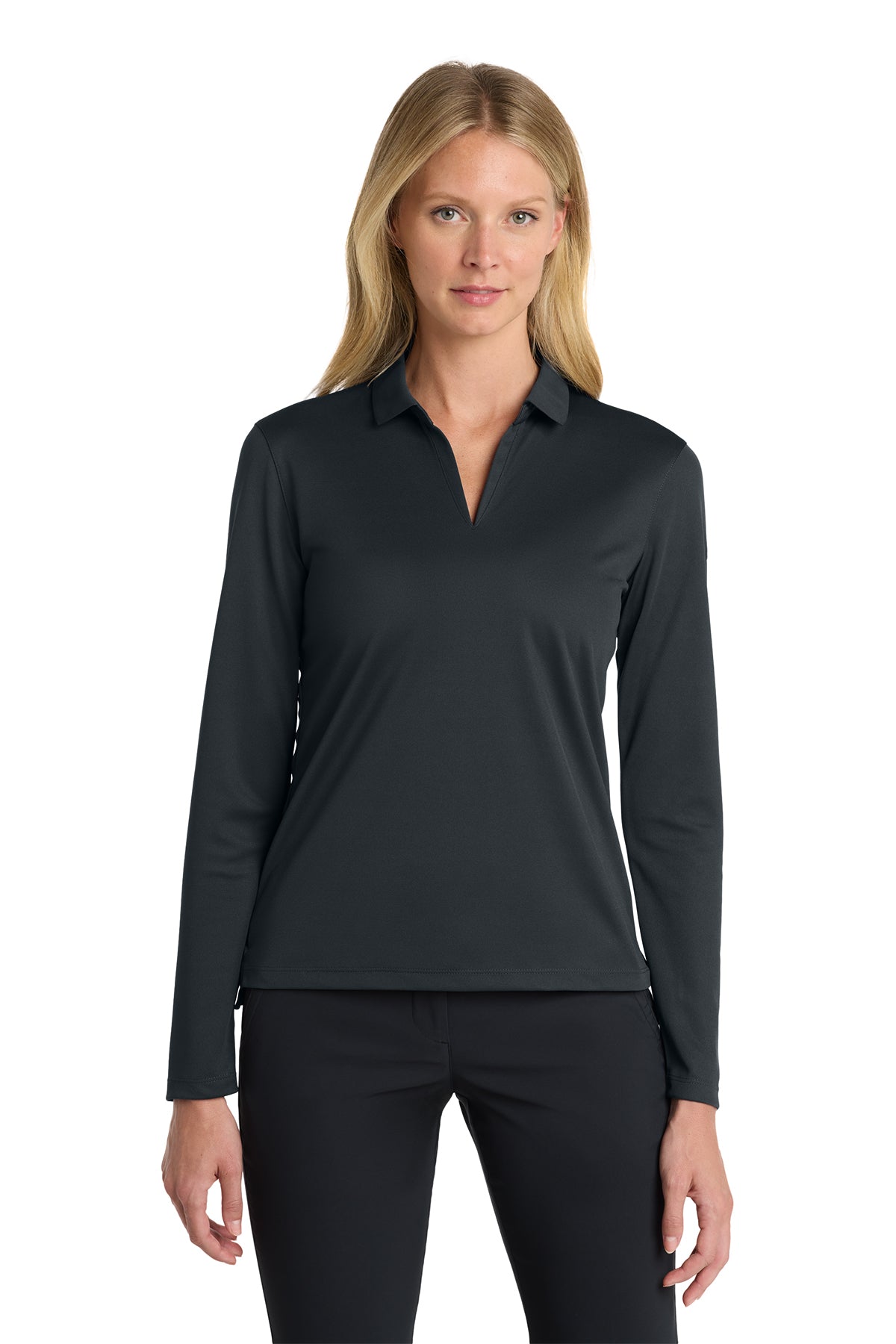 NKDC2105 Nike Women's Dri-FIT Micro Pique 2.0 Long Sleeve Polo