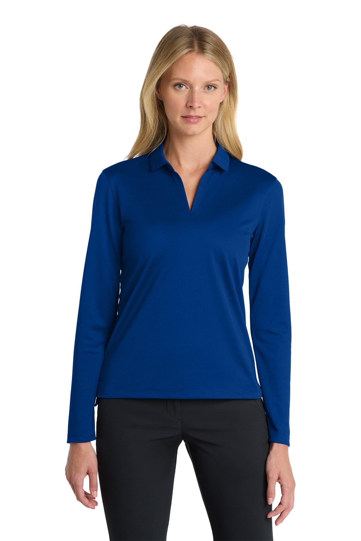 NKDC2105 Nike Women's Dri-FIT Micro Pique 2.0 Long Sleeve Polo