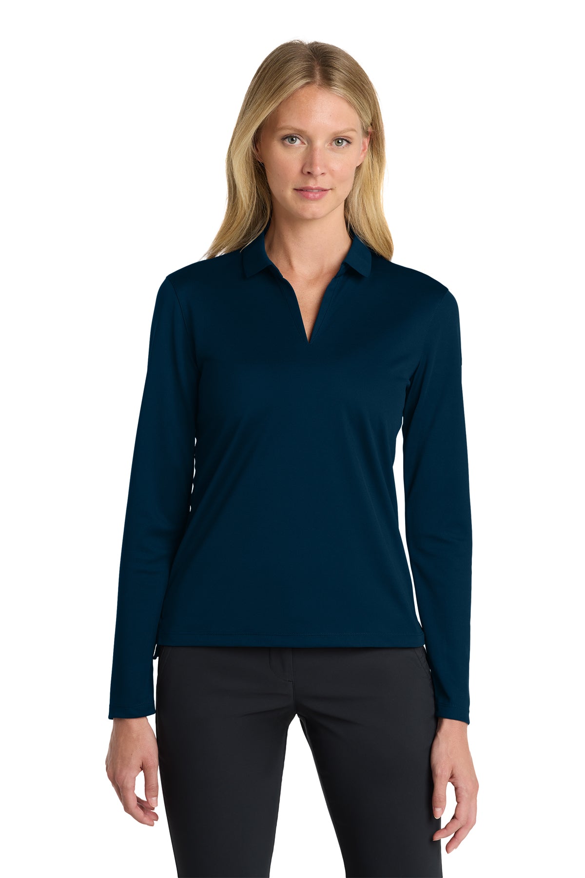 NKDC2105 Nike Women's Dri-FIT Micro Pique 2.0 Long Sleeve Polo