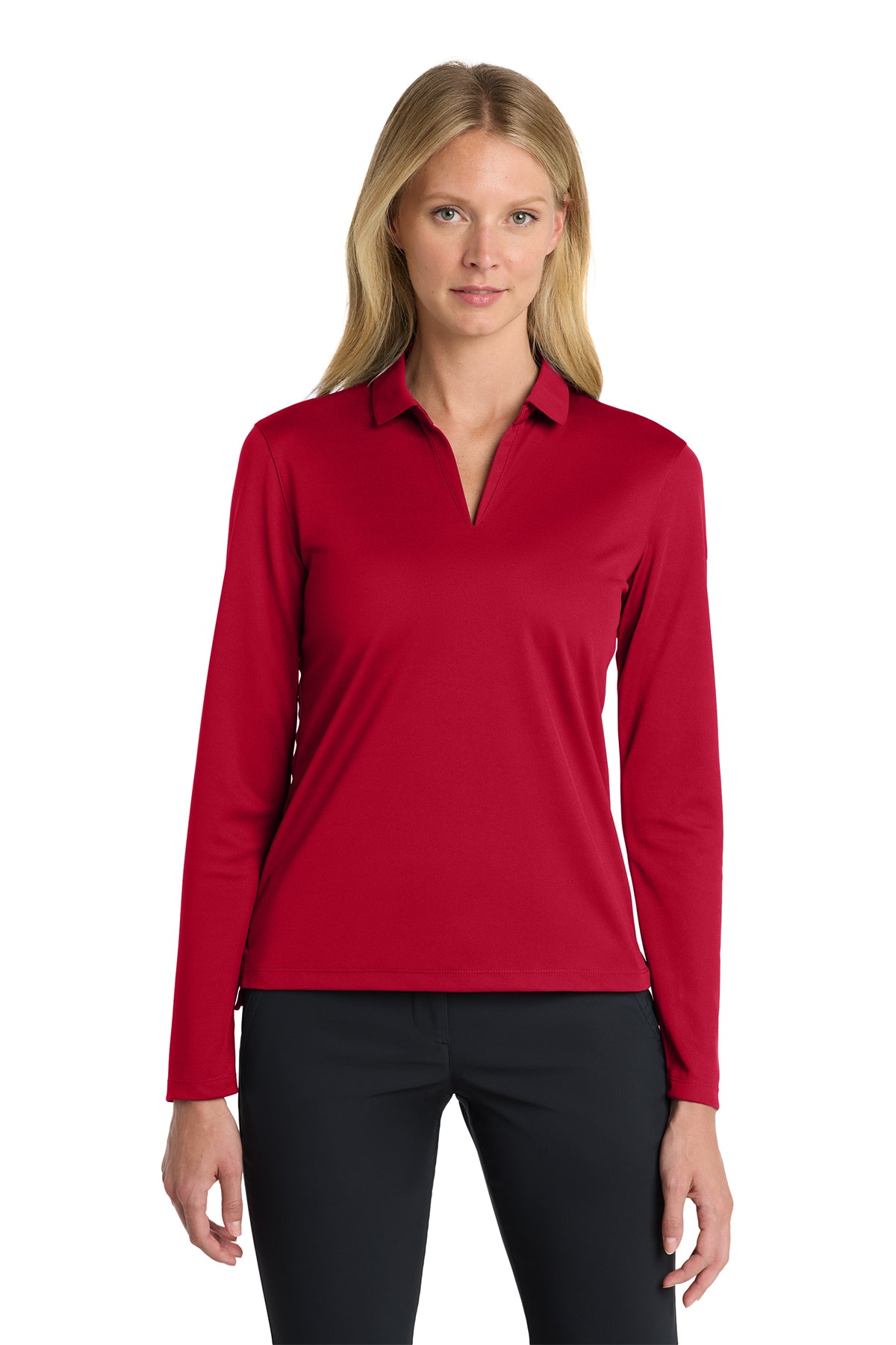 NKDC2105 Nike Women's Dri-FIT Micro Pique 2.0 Long Sleeve Polo