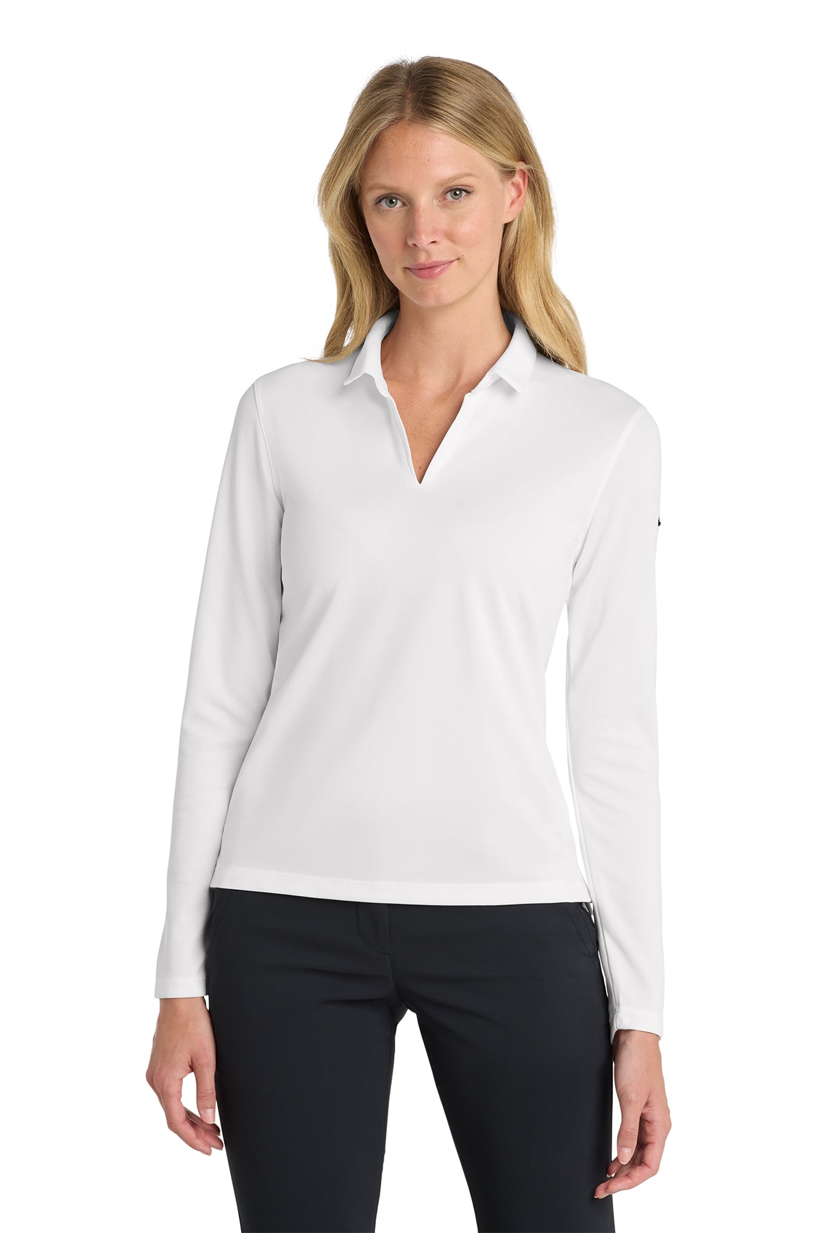 NKDC2105 Nike Women's Dri-FIT Micro Pique 2.0 Long Sleeve Polo