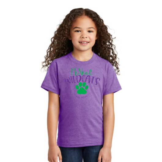 McNeal Elementary Adult and Youth Glitter Logo V-Neck
