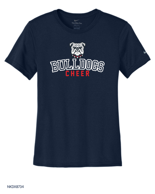 Bulldogs - CHEER Youth, Adult, Women's NKDX8730 / NKDX8734 / NKDX8787 Nike Swoosh Sleeve rLegend Tee